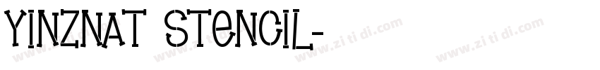 Yinznat Stencil字体转换